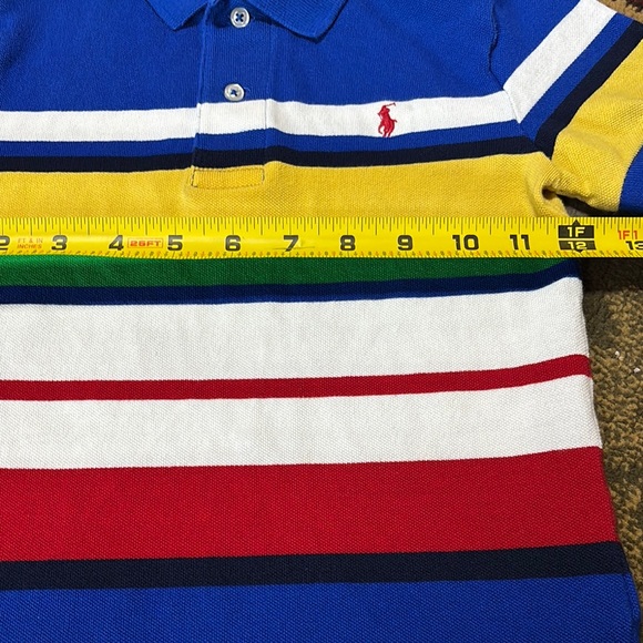 Polo by Ralph Lauren Blue and Yellow Striped Polo‎ Shirt - Picture 4 of 6